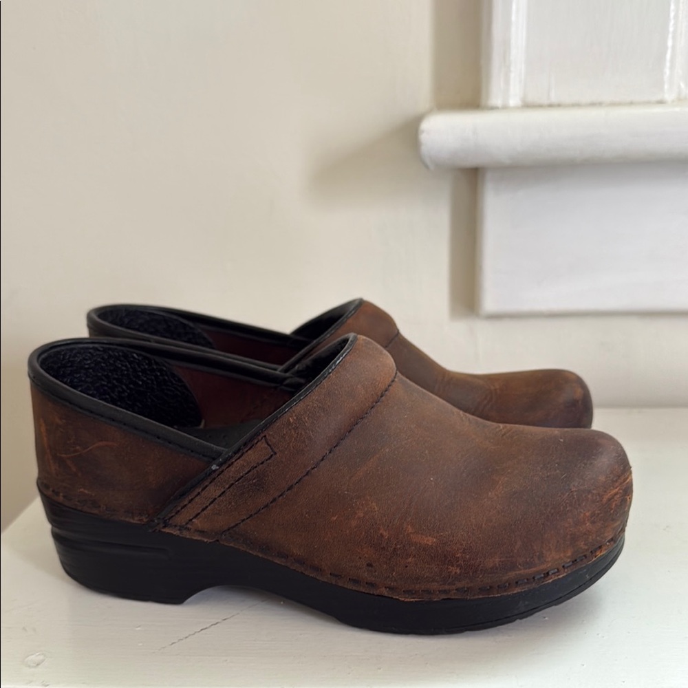 Dansko Brown Leather Clogs